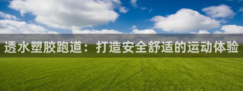 尊龙人生就是博官方官网：透水塑胶跑道：打造安全舒适的