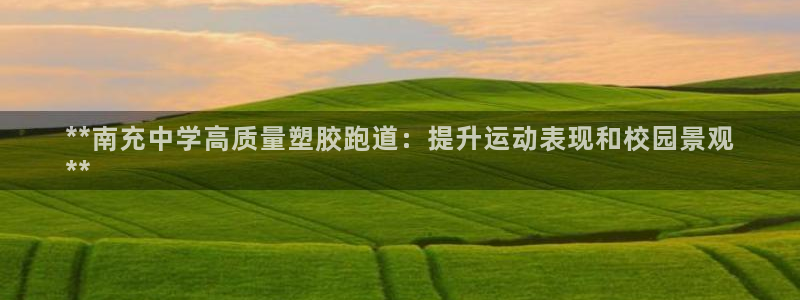 下载尊龙app：**南充中学高质量塑胶跑道：提升运动表现和校园景观
**