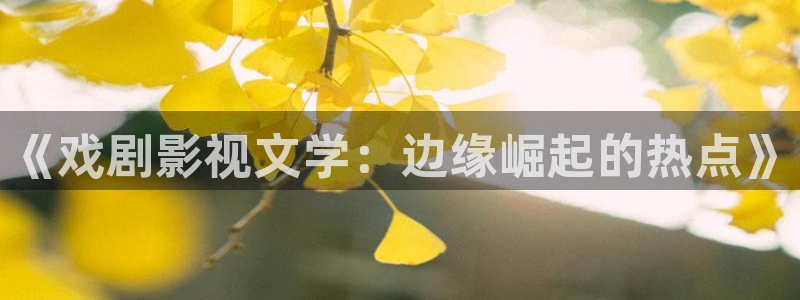 依依影院网：《戏剧影视文学：边缘崛起的热点》